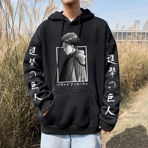 Hombres Mujeres Anime Hoodies Attack On Titan Levi Shingeki No Kyojin Impreso Con Capucha Tallas Grandes Sudadera Harajuku Streetwear Pullover - Product Image 6