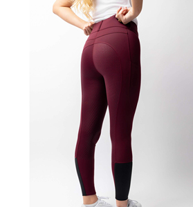 Pantalones de Equitación para Mujer al por Mayor, Jodhpurs con Asiento Completo de Silicona, Estampados, Transpirables, de Secado Rápido, hasta la Rodilla - Product Image 2
