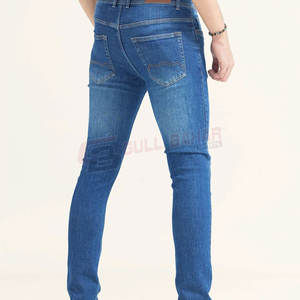 กางเกงยีนส์ผู้ชายทรงสลิมฟิตปกติมีกระเป๋าและกางเกงยีนส์ทรงสลิมฟิตสำหรับผู้ชายซักได้ - Product Image 3