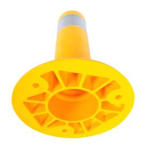 Bouée de signalisation flexible 30 x 8 cm jaune – Produit d'avertissement routier - Product Image 5