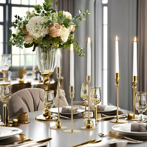 Solid Brass Vintage Style Taper <b>Candle</b> Holders Elegant Tapered Design Metal Candlestick Holders Unique <b>Candle</b> <b>Jar</b> - Product Image 3