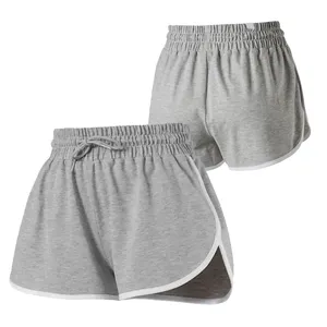 最新高腰短款沙滩蝴蝶结短裤热销时尚女性短裤性感夏季休闲短裤健身房低价供应商。