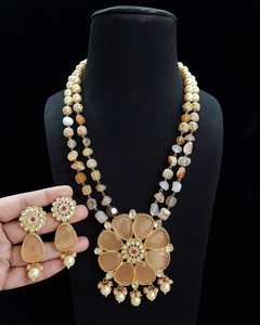 คุณภาพสูงเครื่องประดับทอง kundan สร้อยคอยาวของผู้หญิงชุดสไตล์วินเทจสุดหรูงานแต่งงานอินเดีย - Product Image 2