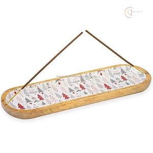 Brûleur d'encens en bois artisanal pour la salle de pooja, porte-agarbatti décoratif pour la prière quotidienne et la méditation - Product Image 1