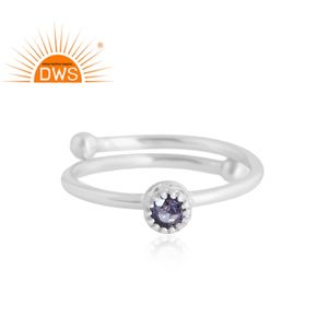 Anillo de piedras preciosas de tanzanita Natural de Plata de Ley 925, joyería personalizada para mujer, regalo para ella - Product Image 3