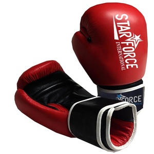 ถุงมือมวยหนังแบบมีตะขอสำหรับออกกำลังกายแบบมีสายรัดข้อมือแบบมีตะขอและห่วง MMA กันน้ำสามารถออกแบบโลโก้ได้ตามต้องการ - Product Image 2