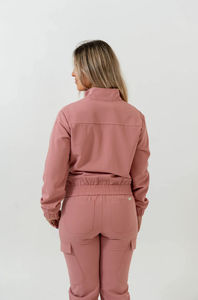 Blouses d'infirmière classiques à col mandarin pour femmes, fermeture éclair sur le devant, taille élastique, vente en gros, matière fine pour la saison d'automne - Product Image 6