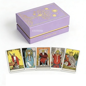 Cartes de tarot personnalisées <span class=keywords><strong>pour</strong></span> débutants, jeu de cartes mystiques de haute qualité de 78 cartes avec boîte - Product Image 2