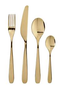 Vente flash Ensemble de couverts en acier inoxydable martelé doré Couteau Fourchette Cuillère Argenterie Couverts dorés pour mariage - Product Image 5