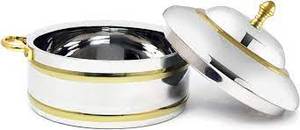 Cazuela de acero inoxidable resistente con un acabado atractivo ideal para mantener la comida caliente y fresca durante las reuniones familiares - Product Image 5