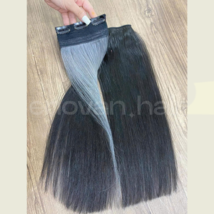 Longueur personnalisée CLIP IN Extensions de cheveux vietnamiens Texture droite brillante humaine vierge pour salon et usine - Product Image 2