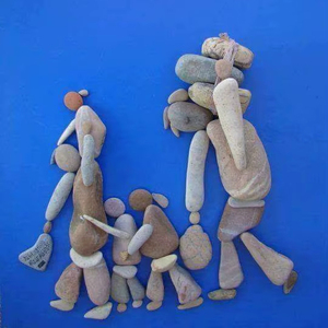 Arte de guijarros de piedra natural moderno ecológico y duradero para cocina Villa al aire libre y uso en parques - Product Image 1