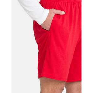 กางเกงขาสั้นเอวยางยืดสำหรับผู้ชายกางเกงขาสั้นทรงหลวมแบบเรียบง่ายมีกระเป๋า - Product Image 2