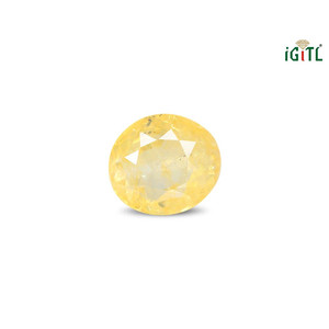 Saphir Jaune Naturel (Pukhraj) 5,05 Carats, Taille Émeraude Facettée, Pierre Libre, Matériau de Gemme Rouge, Similaire à l'Alexandrite et à l'Aigue-marine - Product Image 1