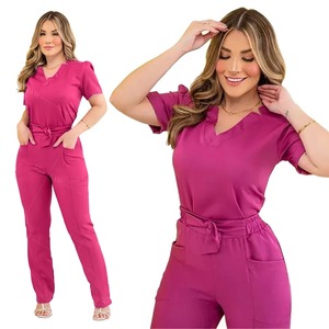 Prima más de moda de las mujeres de alta calidad al por mayor chaqueta de hospital médico Scrub Hospital enfermería Unisex Scrubs - Product Image 3