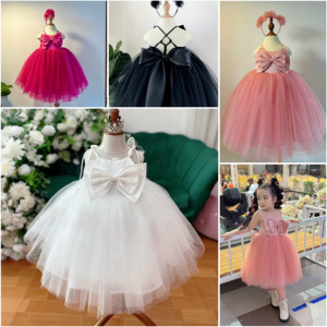 Vestido de princesa tejido a mano de alta calidad para niñas pequeñas, dos cuerdas estilizadas para fiestas, ropa para niños hecha en Vietnam OEM ODM - Product Image 2