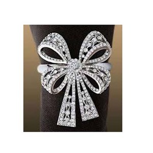 Conception de tricot creux rond en fibre Décorations de banquet de mariage haut de gamme Anneau de serviette de haute qualité - Product Image 2