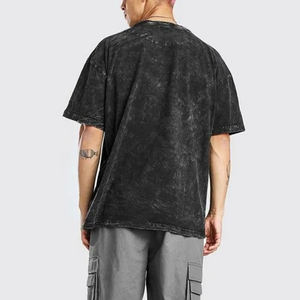 Camiseta lavada con ácido de algodón 100% para hombre, ajuste holgado, cómodo y de secado rápido, nuevo diseño con detalle impreso - Product Image 6