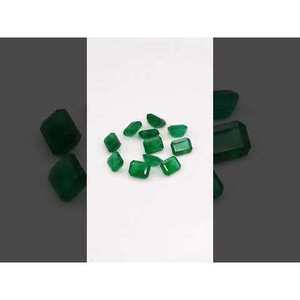 Émeraudes Naturelles Zambiennes Calibrées Octogonales, Pierres Précieuses Libres, Coupe Princesse Émeraude 5x7mm 6x8mm, Couleurs Vert Violet, Façon Pierre de Lune - Product Image 3