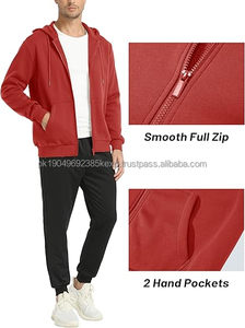 Sudadera con Capucha Unisex de Algodón Grueso con Cierre, Estilo Urbano Informal para Invierno - Product Image 6