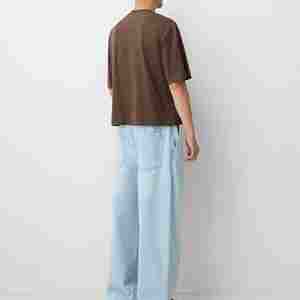 T-shirt à épaules tombantes pour hommes de haute qualité, poids lourd 100% coton, conception personnalisée anti-rides et à séchage rapide pour hommes - Product Image 2