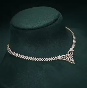 IGI Certified Round Cut Vvs Lab Created <b>Diamond</b> <b>Necklace</b> For Women Anniversary Wedding Gifts - Product Image 2