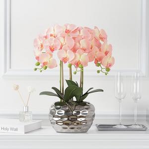 Plante artificielle d'orchidée Phalaenopsis <span class=keywords><strong>en</strong></span> <span class=keywords><strong>pot</strong></span> <span class=keywords><strong>en</strong></span> céramique de 47 cm pour Noël et la décoration intérieure - Product Image 4