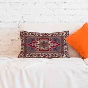 Coussin imprimé au charme bohème : design Kilim unique pour la décoration intérieure, housse + insert - Product Image 1