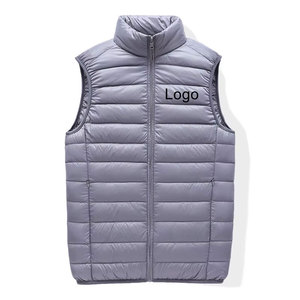 Chaqueta acolchada cálida lisa de invierno para hombre, chaqueta sin mangas suave y ligera de invierno, chaleco de Color sólido, chaqueta para hombre - Product Image 2