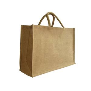 Sac fourre-tout en jute écologique personnalisé de haute qualité fermeture à bouton poignée supérieure lavable sac cadeau élégant à la mode à la mode - Product Image 4