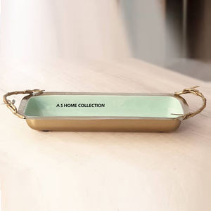 Bandeja de Madera para Servir el Desayuno con Asas con Diseño Floral, Bandeja Única Ecológica, Bandeja Decorativa para Mesa - Product Image 5