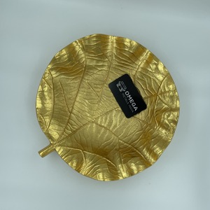 Plateau de service élégant en métal au design feuille Plateau de fruits de haute qualité Nouveau design Fabricant Fournisseur - Product Image 3