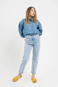 กางเกงยีนส์ขายาวสำหรับผู้หญิงกางเกงผ้ายีนส์ผ้ายืดทรงสลิมฟิตใหม่ล่าสุดระบายอากาศได้สำหรับ2025 - Product Image 6