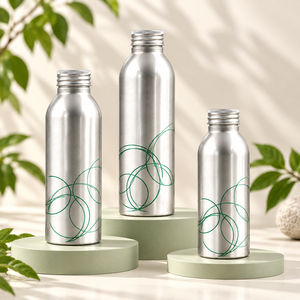 Fábrica de Botellas de Aluminio en Vietnam, Diseños Personalizados e Impresión Offset de Cuerpo Completo para Botellas de Bebidas con Tapa de Rosca - Product Image 1