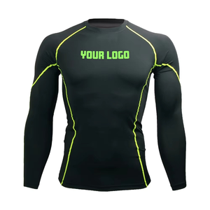 Alta calidad Unisex Rash Guard Nylon Spandex Gym Workout para adultos Fitness Gym Wear Ropa deportiva Rash Guard ropa para correr - Product Image 1