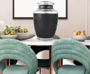 Urna de metal decorativa duradera de alta calidad para cenizas adecuada para ceremonias conmemorativas y de tributo resistente y duradera - Product Image 4