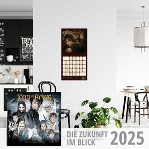 Calendrier mural perpétuel Le Seigneur des Anneaux 2025 – Utilisation sur table et au bureau – Matériau papier – Conception et impression - Product Image 4