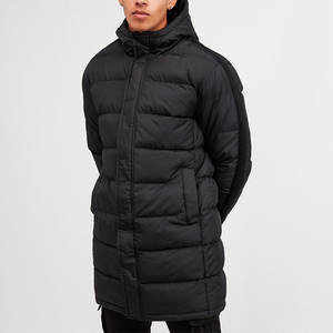 Nouvelle arrivée Veste matelassée brillante d'hiver pour homme Veste coupe-vent rembourrée épaisse noire à capuche Veste matelassée à bulles pour homme - Product Image 1