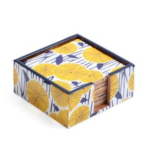 Enamel Coated MDF <b>Coasters</b> <b>Set</b> <b>with</b> <b>Holder</b> Traditional Design <b>Coasters</b> & Pads - Product Image 1