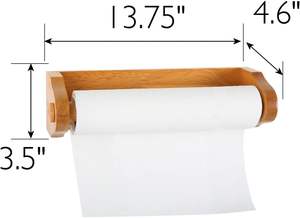 Porte-serviettes en papier Dalton avec vis dissimulées, chêne miel, 12 pouces - Product Image 3