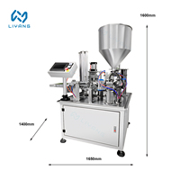 Machine de remplissage rotative automatique pour gobelets, pour lait concentré, café, yaourt, liquides, machine de remplissage et de scellage de gobelets pour les petites entreprises
