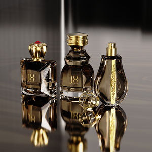 Luxe Arabische Zwarte Parfumfles Glazen Spuitfles 50ml 100ml 200ml Zeefdruk Gratis Sample voor Parfumverpakkingen - Product Image 1