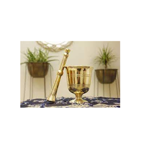 Gran mesa de cocina, herramientas para hierbas y especias, juego de mortero de latón para moler ajo e ingredientes de cocina - Product Image 4