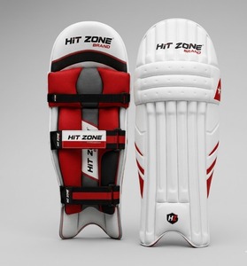 แผ่นรองขาสำหรับตีคริกเก็ต HIT ZONE ระดับพรีเมียม น้ำหนักเบา ผลิตจาก PU เย็บสองชั้น ใช้ได้ทั้งมือซ้ายและขวา ขนาดมาตรฐาน ป้องกันอย่างเต็มที่ สวมใส่สบาย - Product Image 1