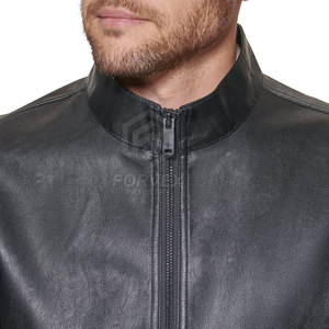 Best Price Fully Customized Men's <b>Winter</b> <b>Leather</b> <b>Jacket</b> with Front Logo Eco-Friendly & Windproof Made in Pakistan - Product Image 6