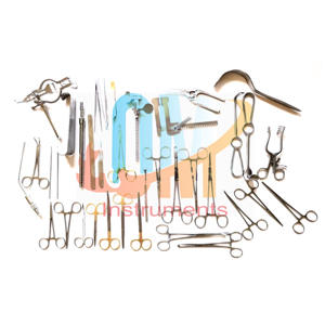 Juego básico de Cirugía Pediátrica, 45 piezas, instrumentos quirúrgicos, grado médico, acero inoxidable, reutilizable, autoclavable, estándar alemán - Product Image 1