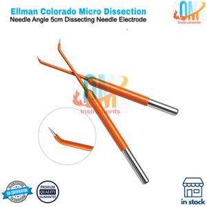 Ellman Colorado Micro Dissection Needle Angled 5cm Dissecting Needle Electrode High Quality Stainless Steel | OldMed <b>Instruments</b> - Product Image 6