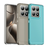 Coque de téléphone portable souple antichoc en TPU avec boutons électroplaqués, protection intégrale, couleur unie, pour iPhone 14 13