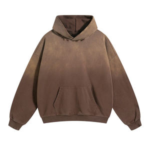NOUVEAU TENDANCE EN DÉTRESSE Sweat à capuche à poche kangourou délavé - Product Image 2