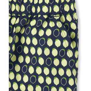 Pantalones cortos de pijama de popelina de lujo para mujer Cintura elástica azul con logotipo personalizado Transpirable y térmico suave para noches de Otoño de verano - Product Image 2